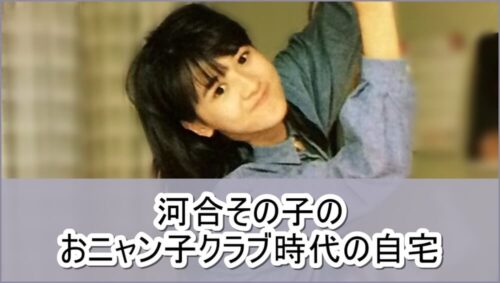 【おニャン子クラブ】河合その子さんの寮自宅【画像】